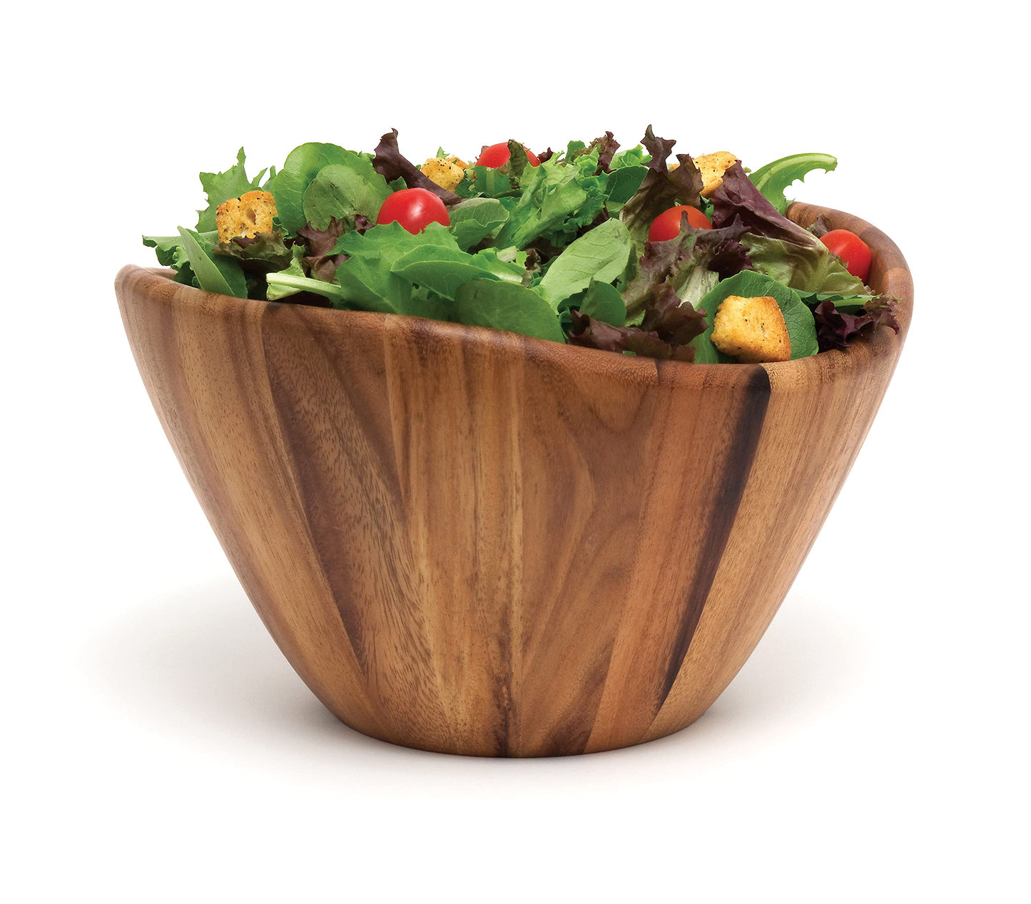 Lipper International Large Wavy Bowl, Acacia