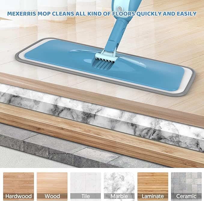Spray Mops for Hardwood Floor Cleaning: MEXERRIS Wet Mops
