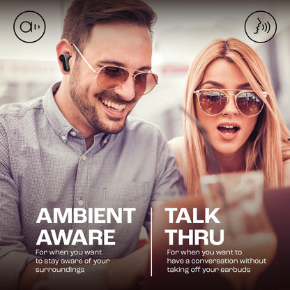 JBL Wave Beam In-Ear Wireless Earbuds with IP54 and IPX2 Waterproofing, Hands-Free Calling and 32-Hour Battery Life, Black