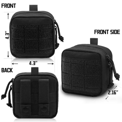 Small Admin Pouch Molle, Tactical Mini Utility Tool EDC Waist Belt Pouches Bag for Vest Backpack