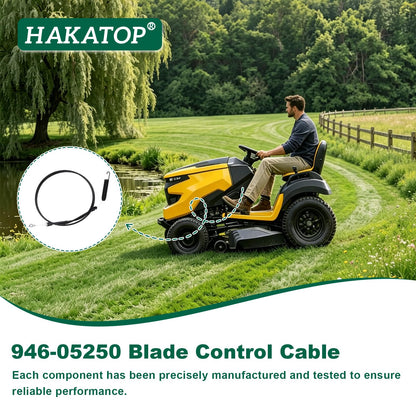 HAKATOP 946-05250 Blade Control Cable for Cub Cadet CC600 MTD Troy-Bilt Lawn Mower Replaces 746-05250 94605250 74605250