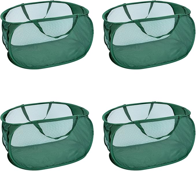 4 Pcs Mesh Popup Laundry Hamper, Opening Laundry Basket, Popup Laundry Basket