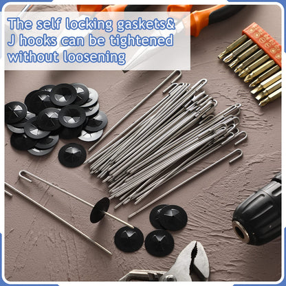 Solar Panel Guard Clips Animal Guard Fastener Animal Roll Kit Stainless Steel Fastener Clips for Solar Panel Bird Wire Pigeon Fence(300 Packs,25 mm)