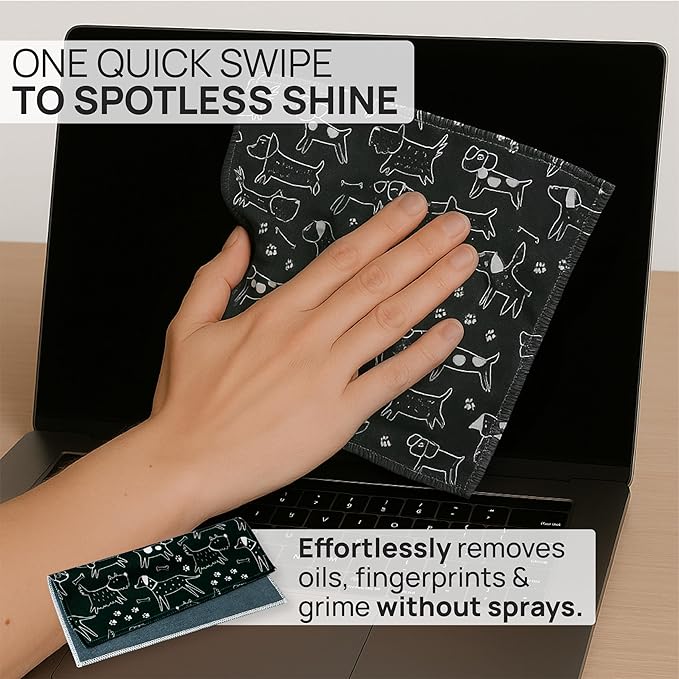 Quick Cloth Microfiber Glasses Cleaning Cloths – 8x8, 1 Pack