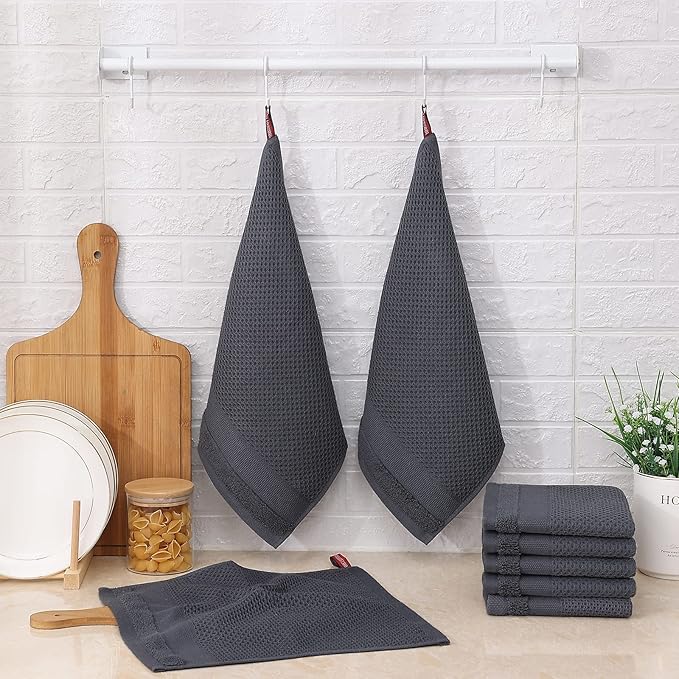 Homaxy 100% Cotton Dish Cloths, 12 Pack