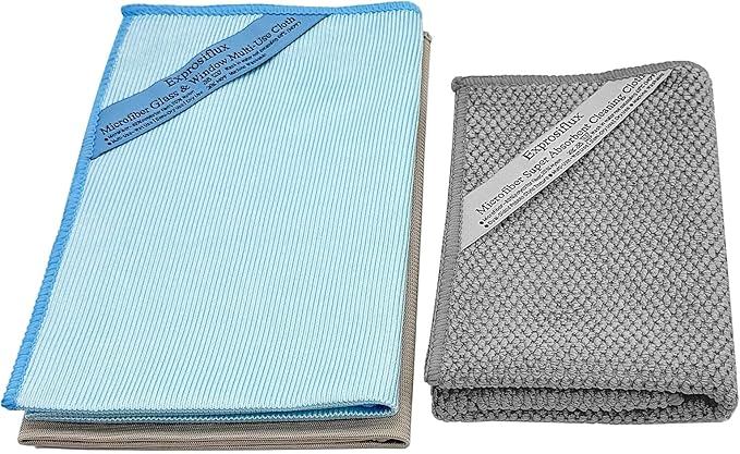 Lint-Free Streak-Free Glass Cleaning Cloth 3-Pack