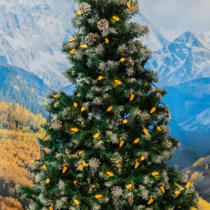 Novelty Lights 24FT 70 LED C6 LED Christmas String Lights, Outdoor Christmas Tree Commercial Grade LED String Lights, Permanent Christmas Lights Outdoor Tree Decorations Outdoor (Yellow)