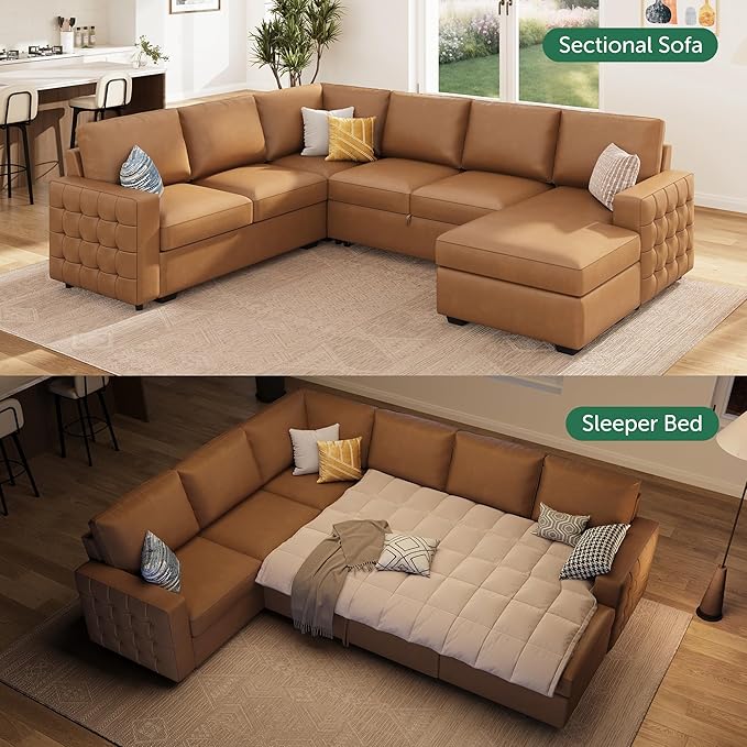 HONBAY Sleeper Sectional Couch