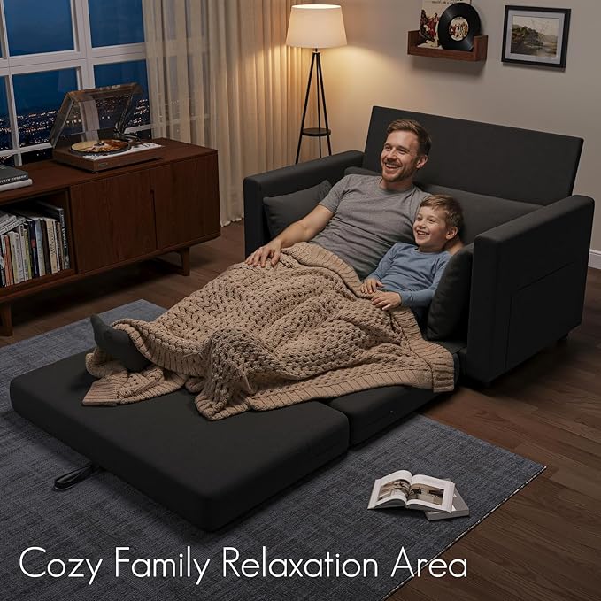 Convertible Sofa Bed, 2 in 1 Pull Out Loveseat Sleeper Sofa | 78.7” Folding