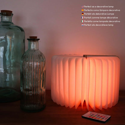 BONNYCO Led Book Light Wooden Folding Lamp with Remote Control, 16 Colours & Timer Table Book Lamp Night Light Perfect for Home, Office & Room Decor | Christmas & Birthday Gifts for Men and Women