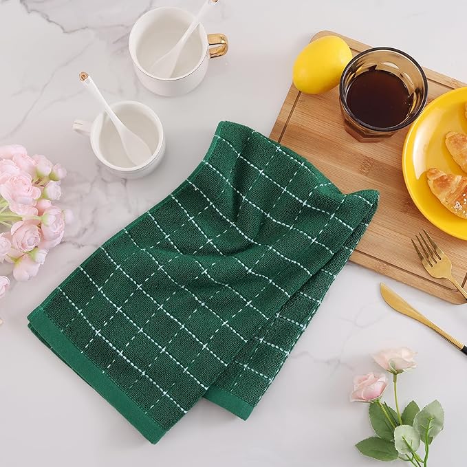 Mordimy 100% Cotton Terry Cloth Kitchen Towels, Super Soft and Absorbent Dish