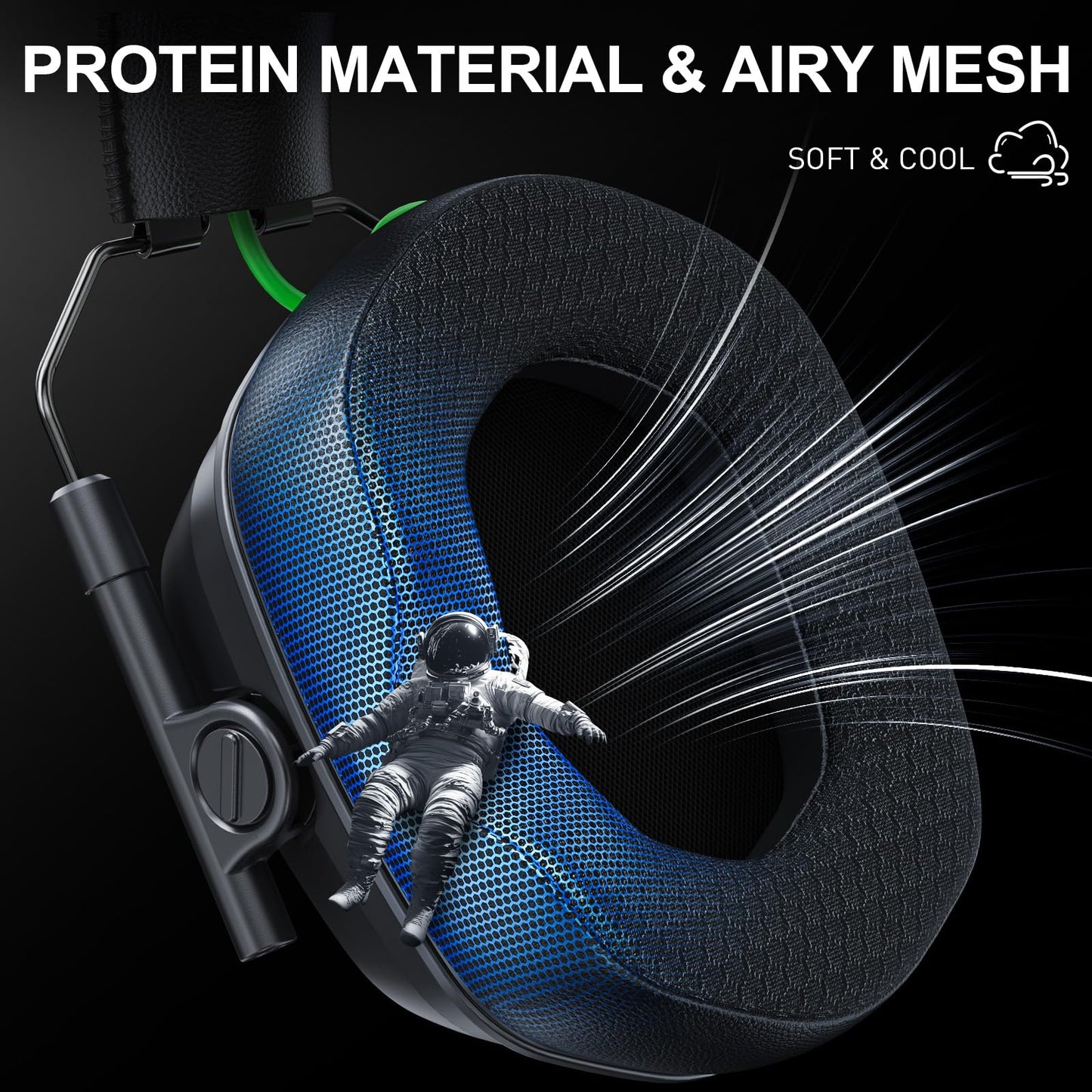 Skapendy VK81 2.4GHz Wireless Gaming Headset for PS5, PS4, PC - Bluetooth Gaming Headphones with Noise Canceling Mic, Low Latency, Stereo Sound, 50+Hr Battery, RGB Headset Game Boy Accessories, Black