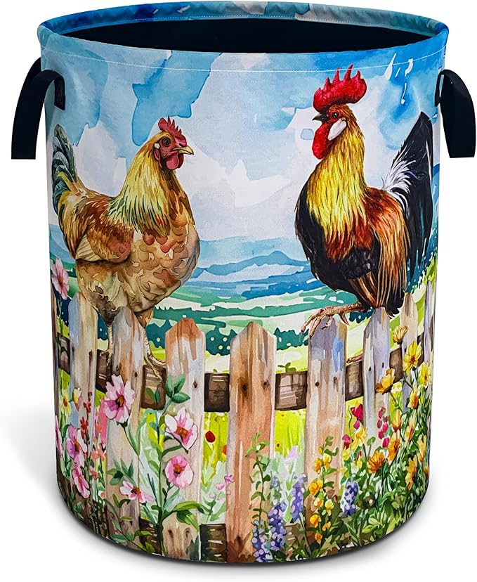 Chicken Laundry Basket Farm Animal Oxford Cloth Laundry Hamper Funny
