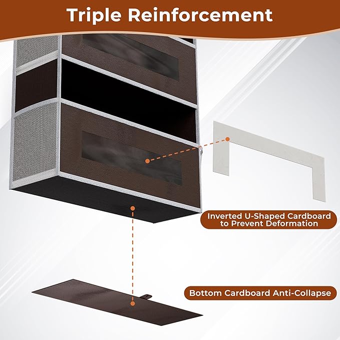 2 Packs 5-Tier Over the Door Storage Organizer