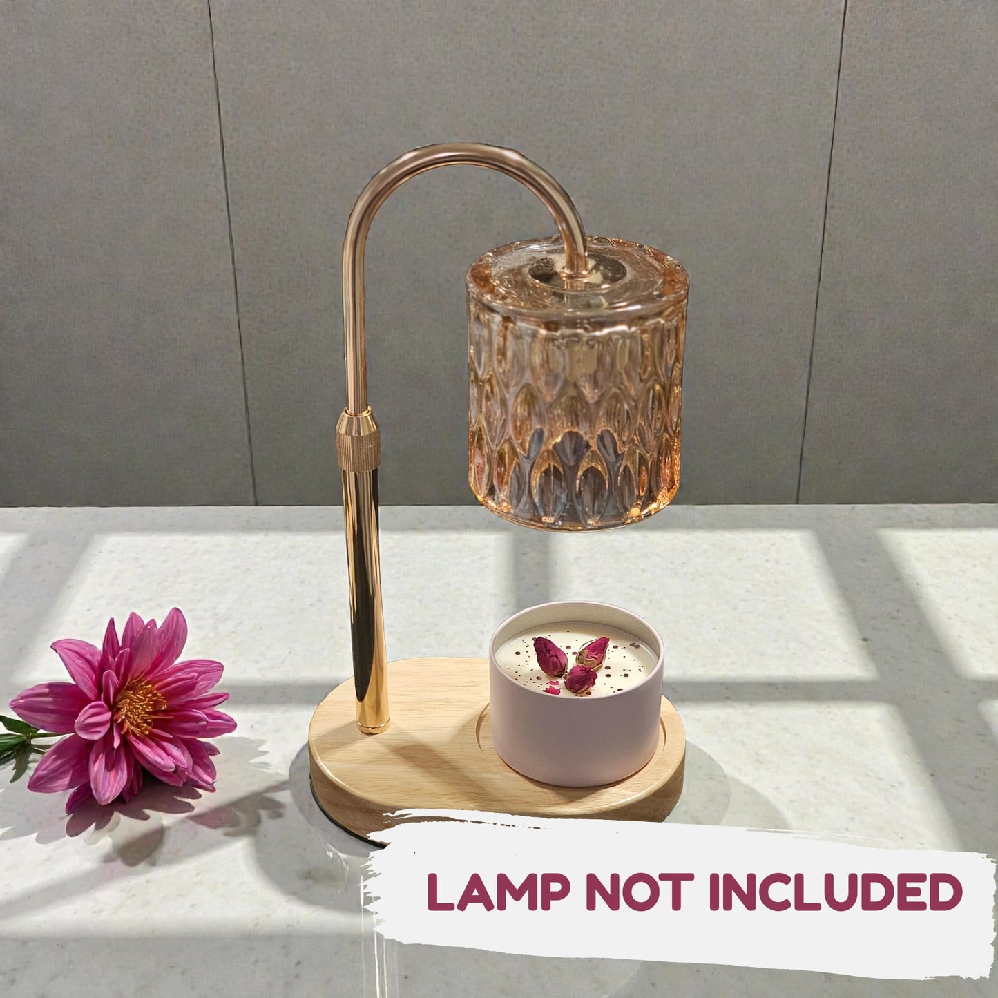 WICKLESS Candle for Lamp Warmer Rose Garden Natural Soy Wax 8 oz Safe for Kids and Animals - Handmade in Canada