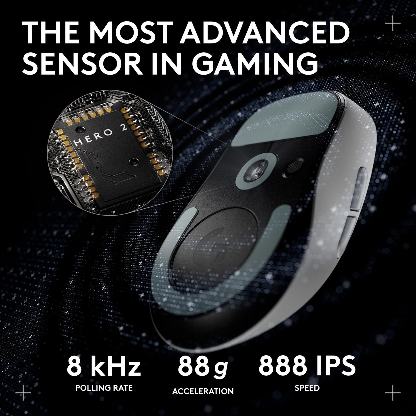 Logitech G PRO X SUPERLIGHT 2 Wireless Gaming Mouse, 60g Pro-Grade with 5 Programmable Buttons, 44k DPI Sensor, 8kHz Report Rate, USB-C Charging for PC/Mac - Black