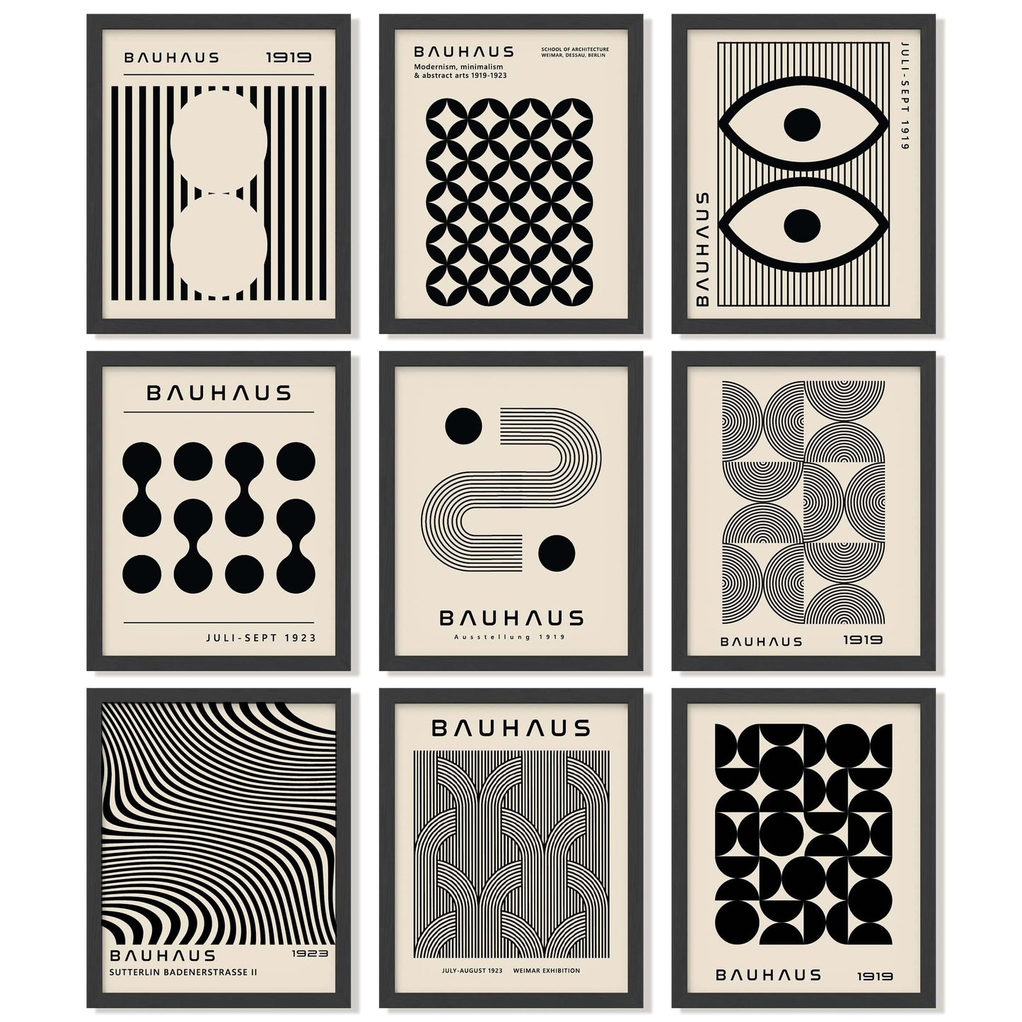 97 Decor Large 11x14 Bauhaus Wall Art Prints - Large Abstract Wall Art Decor, Mid Century Modern Art Wall Decoration, Bauhaus Poster Modern Painting Geometric Pictures For Bedroom Living Room (unframed)