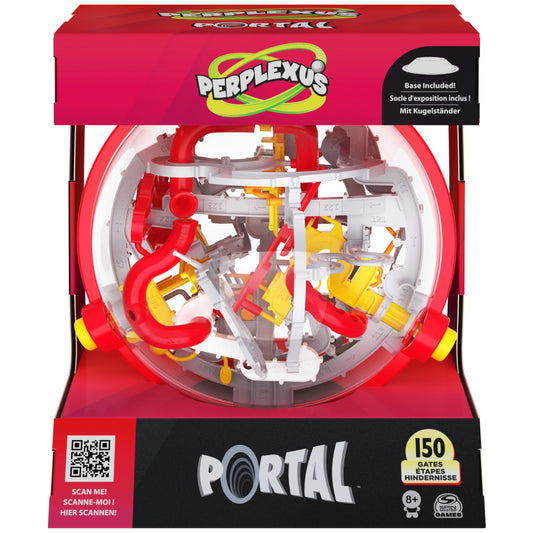 Perplexus Portal, 3D Puzzle Ball Maze Fidget Toys Kids’ Games Travel Games Puzzle Games Fidget Ball with 150 Obstacles, for Adults and Kids Aged 8 and up