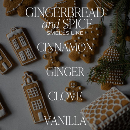 Sweet Water Decor Gingerbread and Spice Soy Candle - Cinnamon, Vanilla, and Gingerbread Scented Candle for Home - Christmas Candle 9oz Clear Jar, 40 Hour Burn Time, Made in the USA
