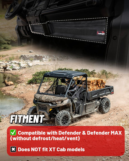 StarknightMT Defender Dash Storage Nets and UTV Center Console Armrest Box with Cup Holders Compatible with Can-Am Defender & Defender MAX HD5 HD7 HD8 HD9 HD10 (2017-2025)
