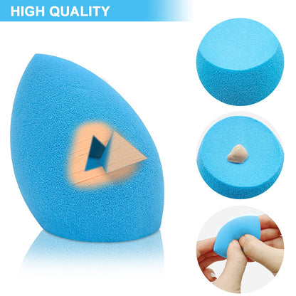 12 Pieces Professional Makeup Sponge Set,Latex Free Flawless Soft Setting Face Puffs,Multicolor Beauty Sponge Blender Cosmetic Applicator for Powder,Liquid,Facial Makeup Tools