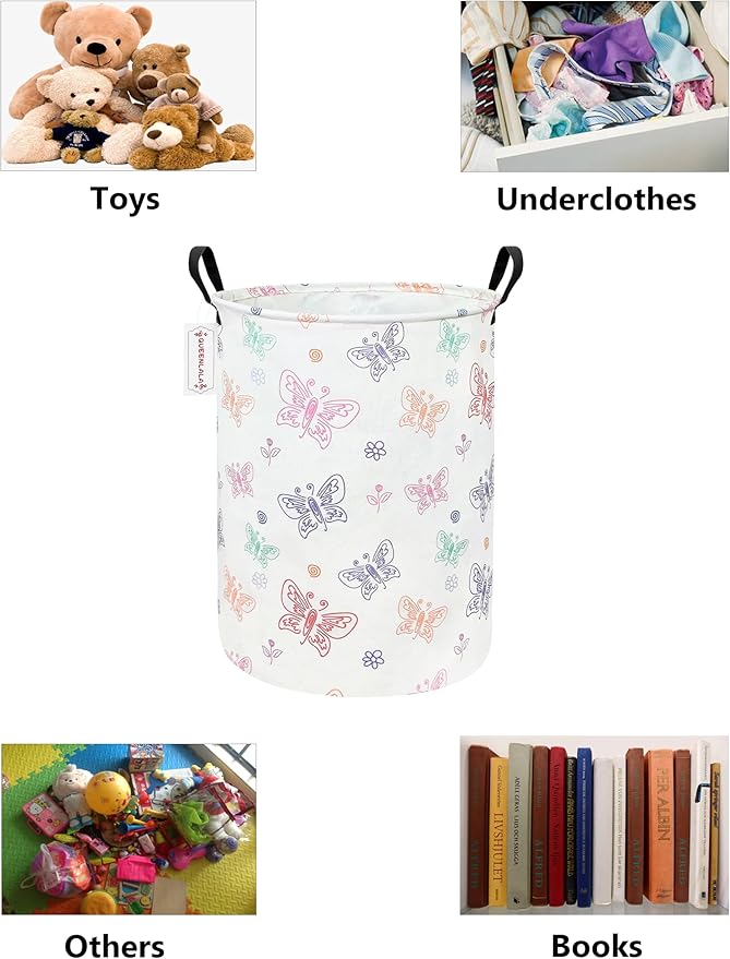 QUEENLALA Large Storage Basket, Laundry Hamper/Bathroom/Home Decor/Collapsible