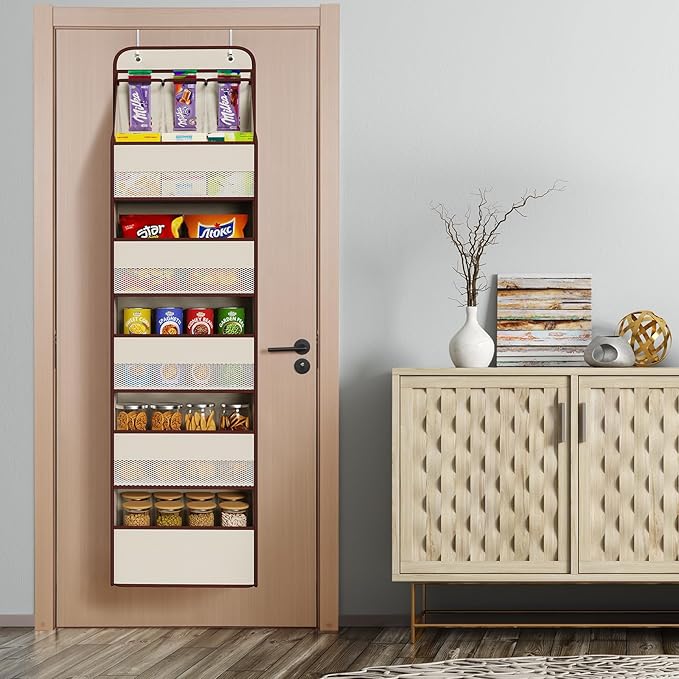 Univivi 6-Shelf Over Door Hanging Organizer Fabric Baby Door Storage