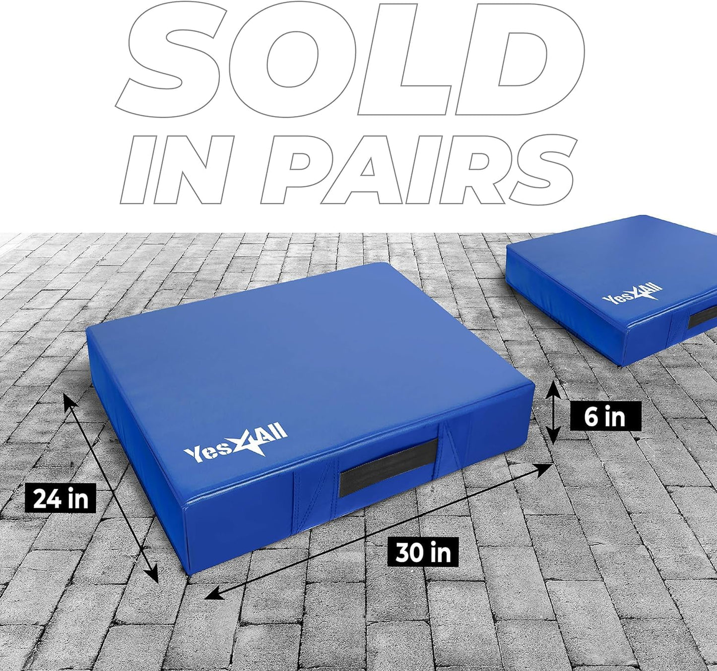Yes4All 6 Inches Silencer Drop Pads/Weightlifting Drop Pads - Blue