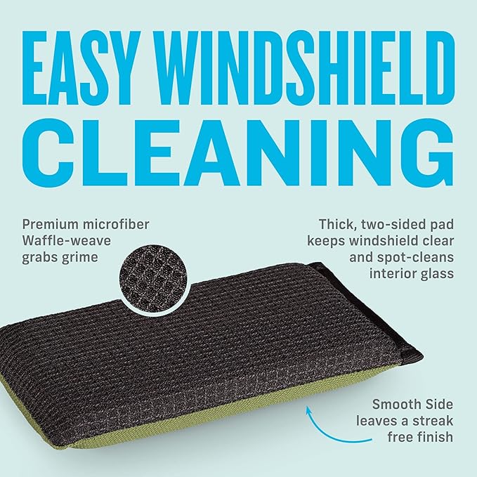 E-Cloth Windshield Haze Eraser, Auto Glass Cleaner, Car Windshield Cleaner