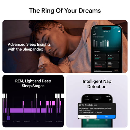 ULTRAHUMAN Ring AIR – Sleep and Fitness Tracker, Smart Ring for Men and Women, No app fee for Standard Features, Up to 6 Days Battery Life
