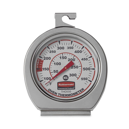 Rubbermaid Commercial Products Stainless Steel Monitoring Thermometer, Safe for Inside Oven/Grill/Smoker, 60-580°F Range, Easy to Read Food Thermometer For Food Resturant/Home Cooking