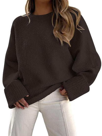 LILLUSORY Women's Oversized Sweaters Fuzzy Chunky Warm Pullover Sweater