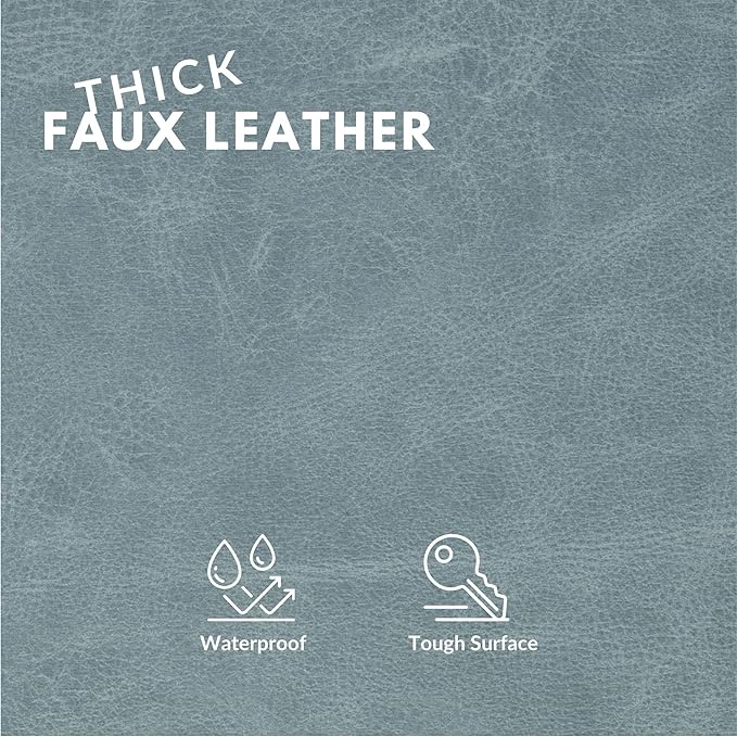 Faux Leather Fabric, Thick Durable Synthetic Repholstery Leather Vinyl