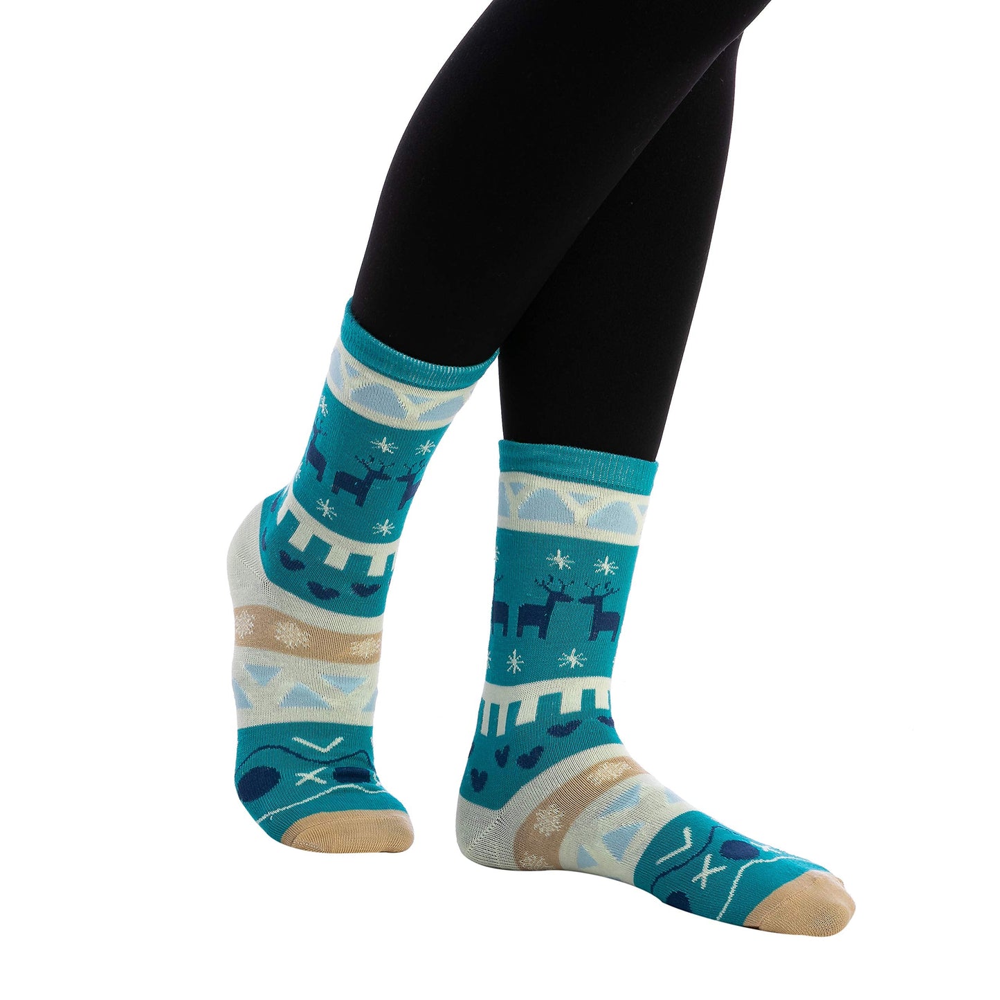 JOYIN 12 Pairs Christmas Socks, Warm Soft Novelty Crew Socks for Winter Christmas, Holiday or Birthday Gift