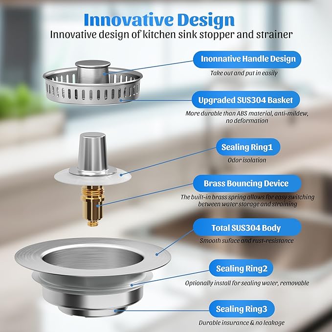 NinjaTiger Kitchen Sink Drain Strainer
