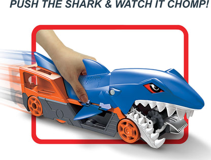 Hot Wheels Shark Chomp Transporter Playset & Diecast Car, GVG36