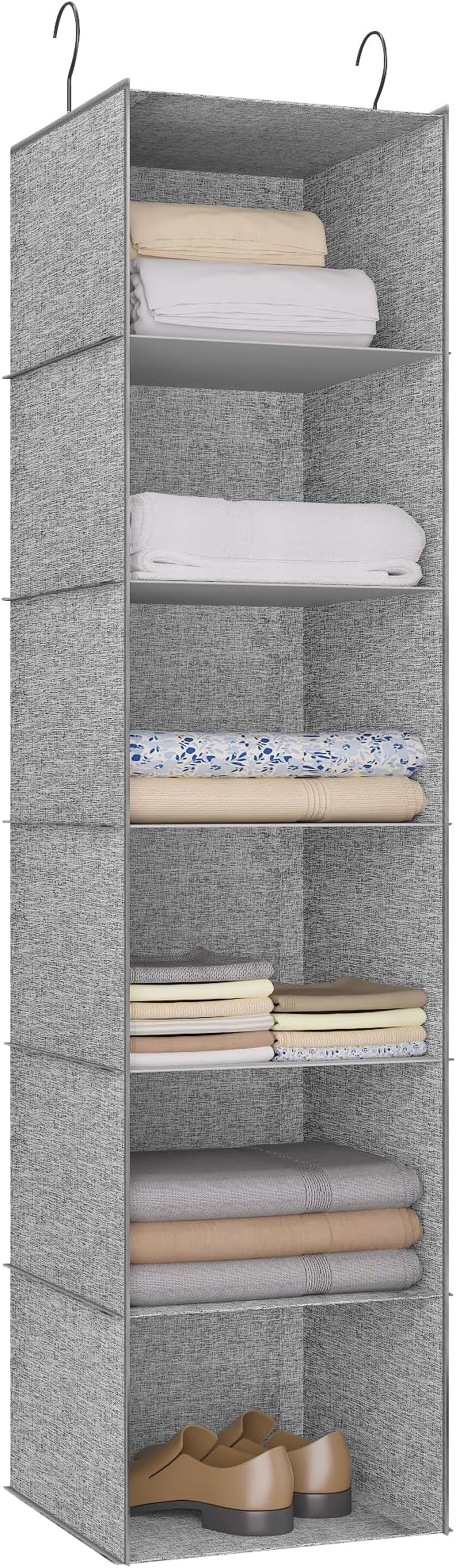 6-Shelf Hanging Storage Closet Organizer, Linen Rv Storage and Organization