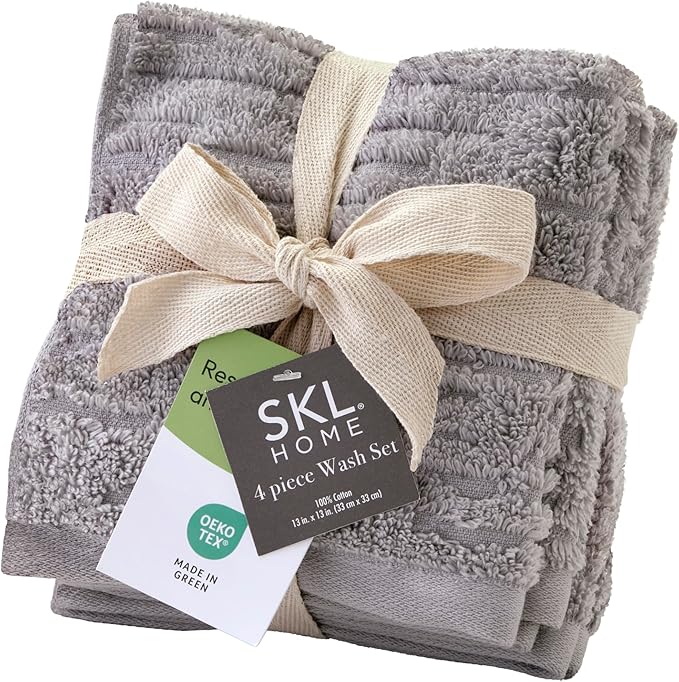 SKL Home CloudSoft Cotton Luxury 4 Pc Wash Set