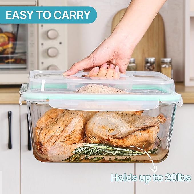 Vtopmart 6.5L/ 220oz/ 27.5cup Extra Large Glass Food Storage Containers