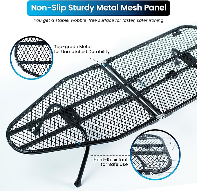 Metal Mesh Panel Tabletop Ironing Board | Foldable Iron Board | Heavy Duty