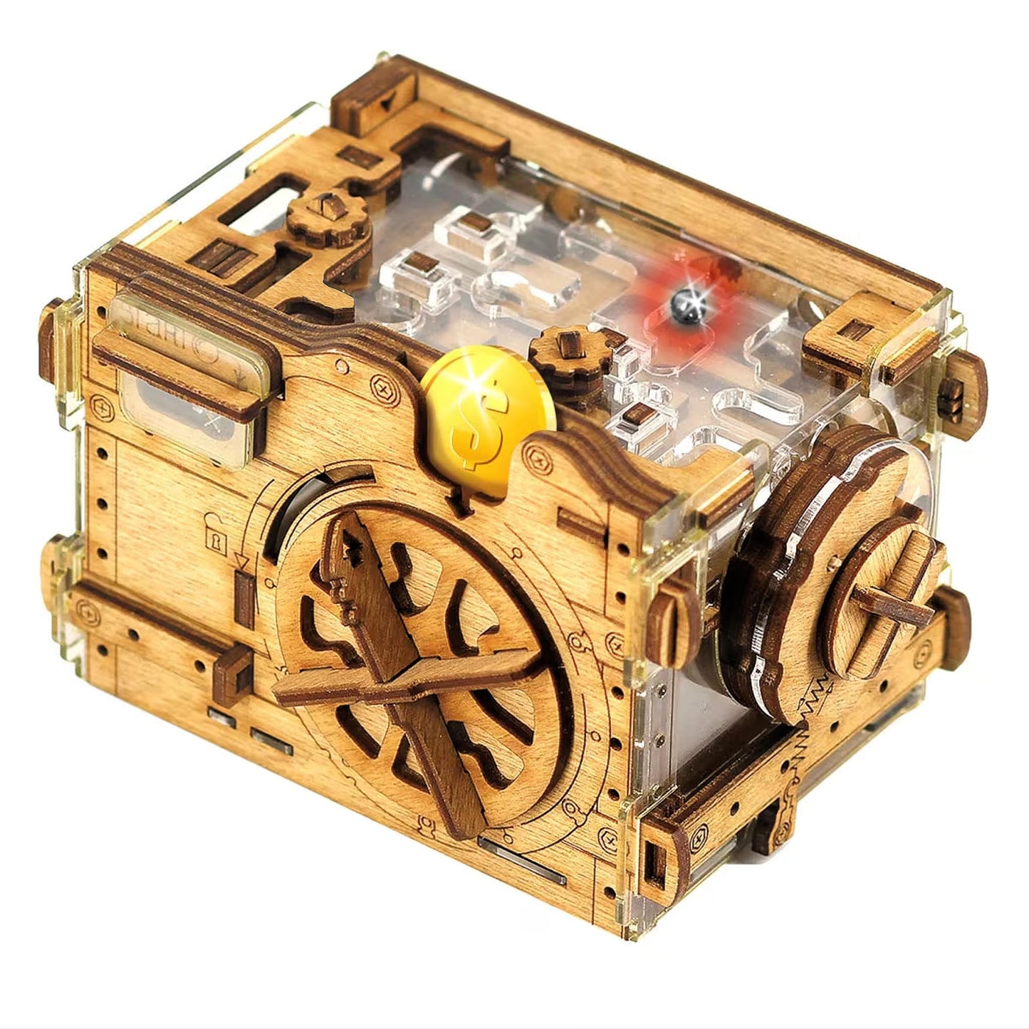 iDventure A-maze-ing Safe - Marble Run Money Puzzle box - Tricky gift packaging - 3D puzzle for adults - Escape Room game - brain teaser - birthday gift gadget for men - treasure box