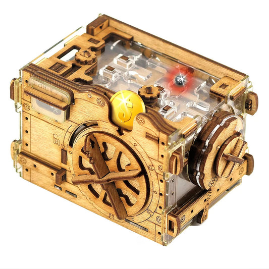 iDventure A-maze-ing Safe - Marble Run Money Puzzle box - Tricky gift packaging - 3D puzzle for adults - Escape Room game - brain teaser - birthday gift gadget for men - treasure box