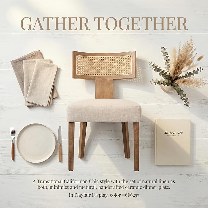 VESCASA Linen Upholstered Dining Chairs