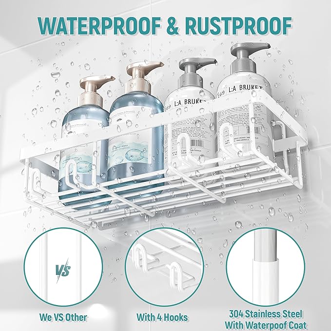 5 Pack Shower Caddy Organizer Rack Shelf