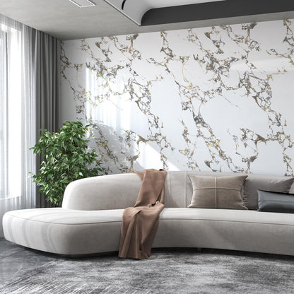 White Gold Marble self adhesive Contact Paper kitchen Granite Countertops peel and stick Wallpaper 118x16inch Removable sticky laminate Wall paper Vinyl Wrap Counter top cabinet decor table desk