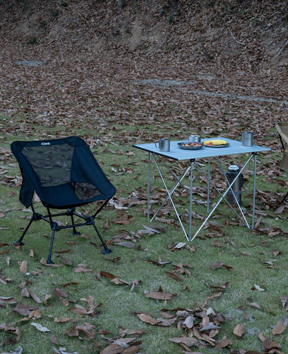 iClimb 1 Light Folding Table and 1 Ultralight Anti-Sinking Folding Chair Bundle for Adults Outdoor Camping Beach Concert