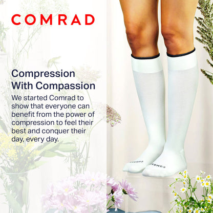 COMRAD | Premium and Stylish Compression Socks for Multipurpose Wear - Pink - Large