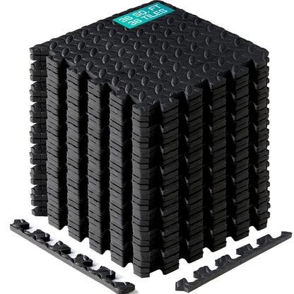 Yes4All Interlocking Foam Mats for Gym Exercise Equipment – (30cx30cm Each Tile - Pack of 12 Tiles for 1 Square Meter) Eva Interlocking Floor Tiles
