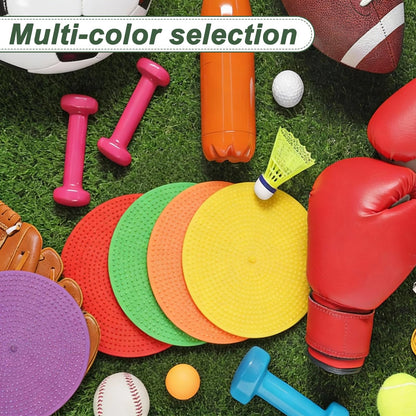 YELARXI Spot Markers for Agility Dot, Non-Slip Poly Spots Floor Dots Flat Field Soccer Training Equipment 12 in & 6 Pcs & Green -Fitting for (Gym/Sports/Training/PE Games/Dance)