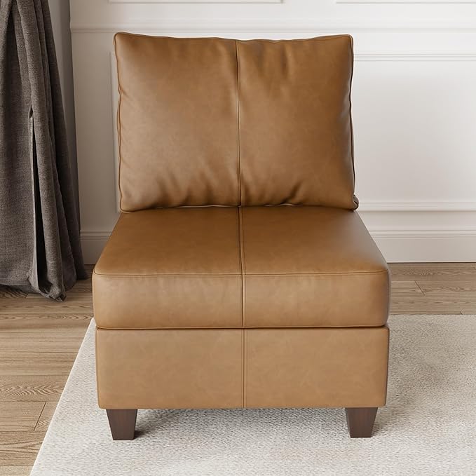 EASE MOOSE Armrest Module for Modular Sectional Sofa, Faux Leather Side